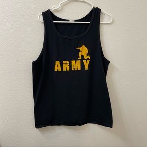 Army camp bauercrest tank top black large